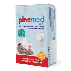 Pinemed, pieluszka z woreczkiem do pobierania moczu, 5-11 kg, 1 sztuka