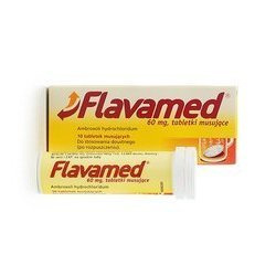 Flavamed 60 mg, tabletki musujące, 10 sztuk