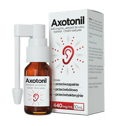 AXOTONIL AEROZOL DO USZU, na ból, zapalenie, 10ML