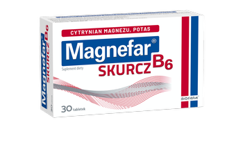Magnefar B6 Skurcz 30 tabletek, data ważności 05.26