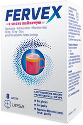 FERVEX SMAK MALINOWY 8SASZETEK