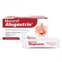Mucoref Alugastrin, zawiesina doustna, na refluks, zgagę 14 saszetek