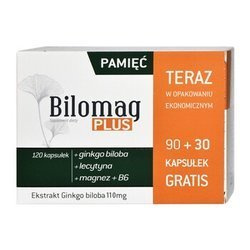 ZDROVIT BILOMAG PLUS 120 KAPSUŁEK(90+30),na pamięć