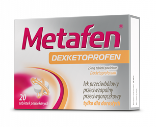 Metafen DEXKETOPROFEN 25 mg 20 tabletek