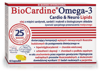 BioCardine Omega-3 Cardio & Neuro Lipids 60 kapsułek