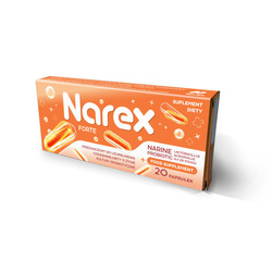 Narex Forte 180 mg , probiotyk Narine, 20 kapsułek