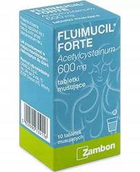 Fluimucil Forte 600 mg 10 tabletek musujących (import)