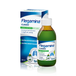 Flegamina Classic syrop bez cukru, smak miętowy 200 ml