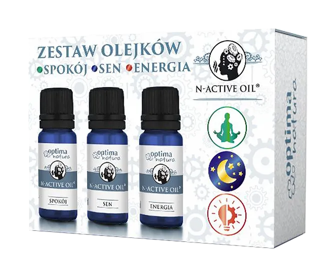 Optima Natura, Zestaw N-Active Oil Spokój-Sen-Energia, 3 x 10 ml – cena ...