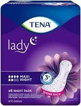 TENA Lady Maxi Night, wkładki urologiczne, 6 sztuk