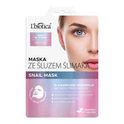L'Biotica Maska na tkaninie ze śluzem ślimaka 1 sztuka