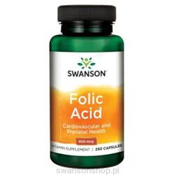 SWANSON KWAS FOLIOWY 800MCG  250KAPSUŁEK