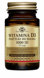 SOLGAR WITAMINA D3 1000UI 100PASTYLEK DO SSANIA