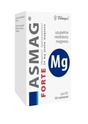 ASMAG FORTE 50TABLETEK (34mg jonów Mg)