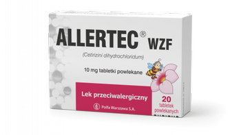 Allertec WZF 10 mg 20 tabletek, duże opakowanie