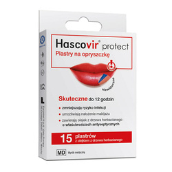 Hascovir Protect, plastry na opryszczkę, 15 sztuk