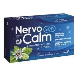 NervoCalm Sen z melatoniną 1mg i melisą, 20 tabletek