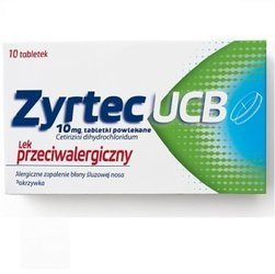 ZYRTEC UCB 10 TABLETEK POWLEKANYCH