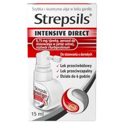 Strepsils Intensive Direct, aerozol do gardła, 15 ml, data ważności 12.25