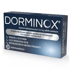 Dorminox 12,5 mg, lek na sen,  20 tabletek
