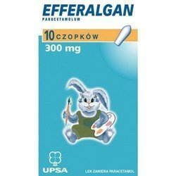 Efferalgan 300 mg, czopki, 10 sztuk