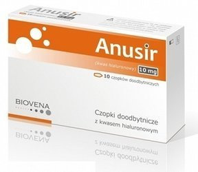 Anusir, czopki na hemoroidy, 10 sztuk