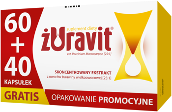 Żuravit 60 kapsułek + 40 kapsułek gratis