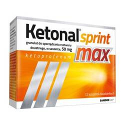 Ketonal Sprint Max 50 mg 12 saszetek