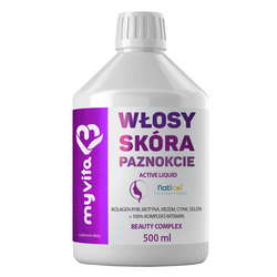 MYVITA WŁOSY SKÓRA PAZNOKCIE ACTIVE LIQUID 500ML