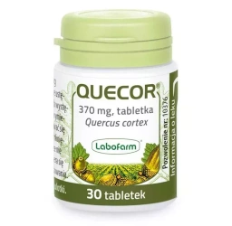 Quecor 370 mg, kora dębu, 30 tabletek