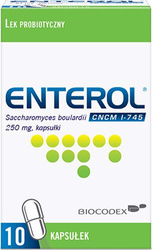 Enterol 250 mg, probiotyk, 10 kapsułek (import)