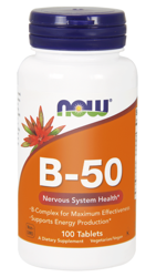 NOW FOODS B-50 KOMPLEKS WITAMIN B 100TABLETEK