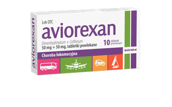 Aviorexan, choroba lokomocyjna, 10 tabletek