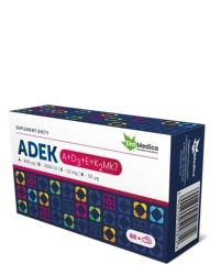 EKAMEDICA ADEK, A+D3+E+K2Mk7, 60KAPSUŁEK