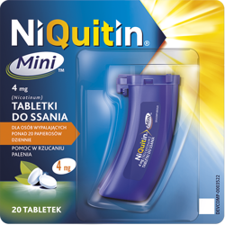 NIQUITIN MINI 4MG 20TABLETEK DO SSANIA