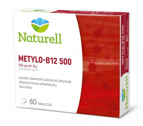 Naturell Metylo B-12 500, witamina B12, 60 tabletek