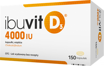 Ibuvit D3 4000 IU 150 kapsułek, duże opakowanie