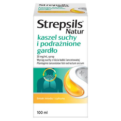 Strepsils Natur kaszel suchy i podrażnione gardło, syrop, 100 ml