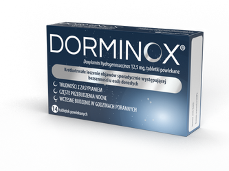 Dorminox 12,5 mg, lek na sen, 14 tabletek