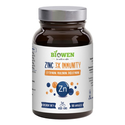 Biowen Zinc 3X Immunity, cynk, 100 kapsułek