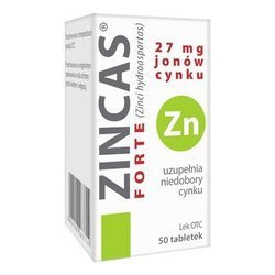 Zincas Forte, 27 mg jonów cynku, 50 tabletek