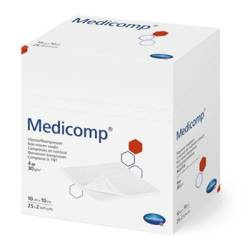 KOMPRESY MEDICOMP WŁÓKNINA,JAŁOWE 10X10CM 50SZTUK
