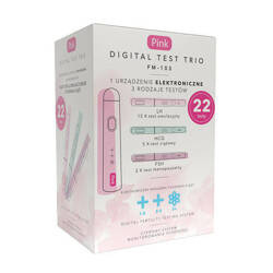 PINK DIGITAL TEST TRIO CYFROWY ZESTAW, do monitorowania płodności,dw, 05.26