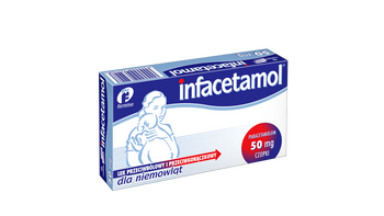 Infacetamol 50 mg, paracetamol, czopki 10 sztuk (Farmina)
