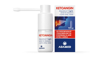 Ketoangin, aerozol do jamy ustnej z ketoprofenem, 15 ml