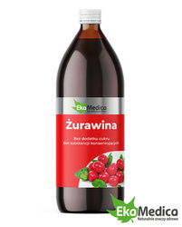 EKAMEDICA ŻURAWINA SOK 100% 1000ML