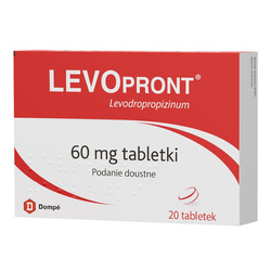 Levopront 60 mg, lek na suchy kaszel, 20 tabletek