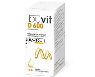 Ibuvit D 600, krople, witamina D3, 10 ml