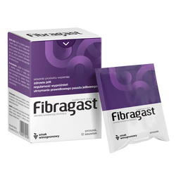 Fibragast, saszetki, smak winogronowy, 12 sztuk