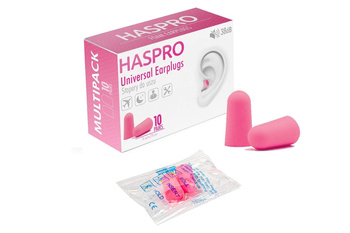 Haspro Universal Multi10, stopery do uszu, 10 par (kolor różowy)